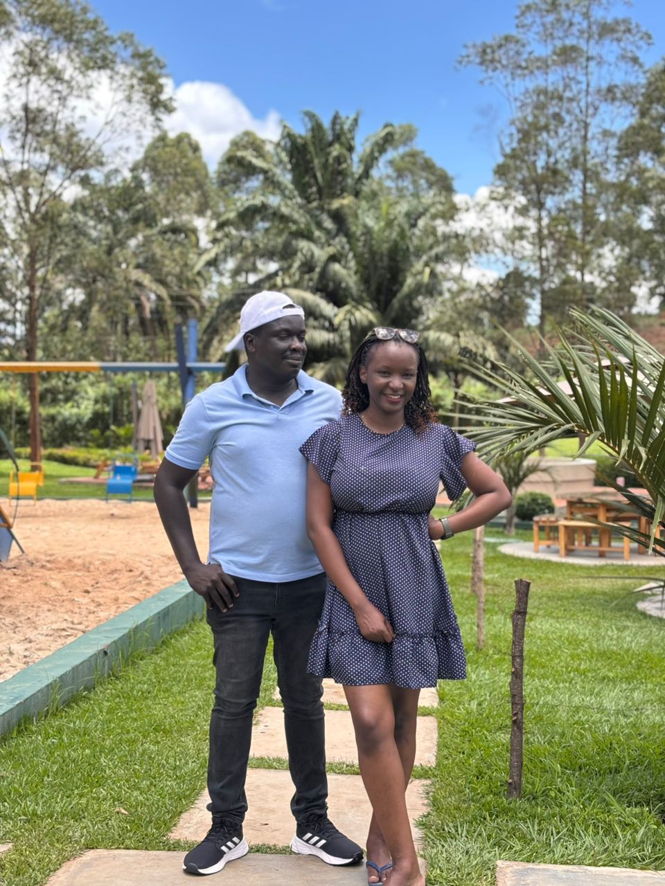 Gregory and Esther in the garden